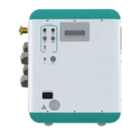 Side view of the Deluxe Benchtop Bioprocess Controller bioreactor module showing sensor inputs for pH, DO, temperature, and agitation control.