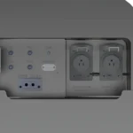 Close-up of the side panel of the Adaptive SUB Control Panel showing connections for pH, DO, temperature, pressure, sparge, overlay, and exhaust filter heaters.