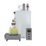 Side view of Precision Tangential Flow Filtration (TFF) Unit with TMP Box, permeate scale, and TMP valve connections for optimized filtration control.