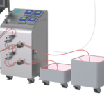 AES Adaptive Perfusion SUB Control System with control panel and tubing configuration