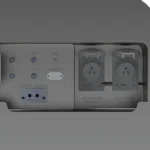 Side panel of AES Adaptive Perfusion SUB Control System showing pH, DO, temperature, pressure, sparge, and overlay connections